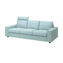 IKEA VIMLE ВІМЛЕ, 3-місний диван, з узголів'ям з широкими підлокітниками / САКСЕМАРА світло-синій 094.014.61 фото thumb №1