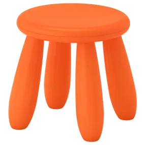 IKEA MAMMUT МАММУТ, табурет детский, внутренний / внешний / оранжевый 503.653.61 фото