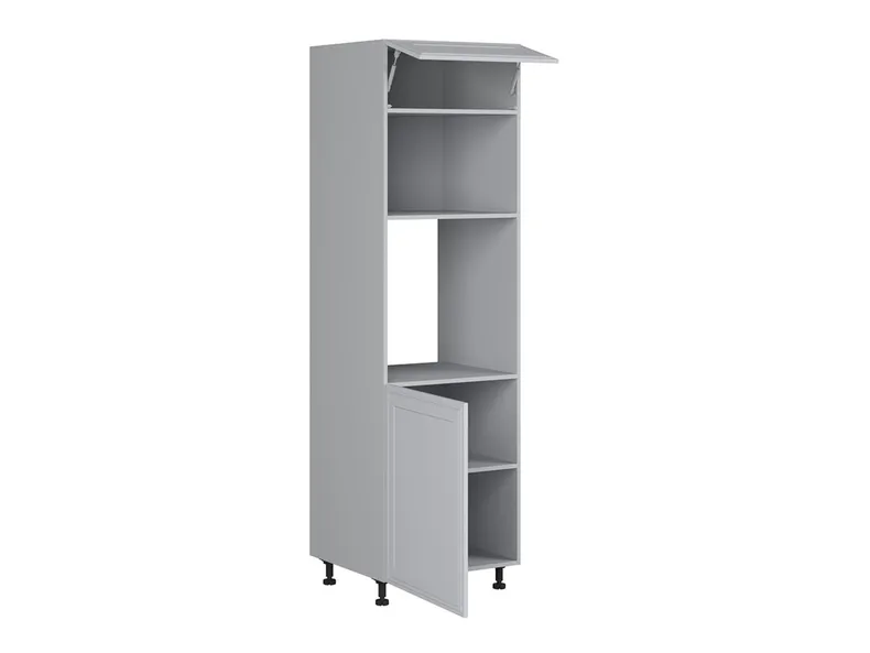 BRW Кухонный шкаф для встраиваемого духового шкафа Verdi высотой 60 см слева светло-серый матовый, греноловый серый/светло-серый матовый FL_DPS_60/207_L/O-SZG/JSZM фото №3