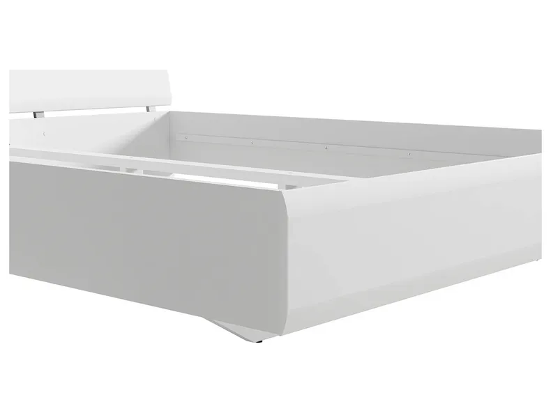 BRW Кровать двуспальная с ламелями BRW AZTECA TRIO 160х200 см, белый/глянцевый белый LOZ/160-BI/BIP фото №6