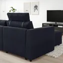 IKEA VIMLE ВІМЛЕ, 3-місний диван із кушеткою, з узголів'ям САКСЕМАРА / чорно-синій 293.991.36 фото thumb №9