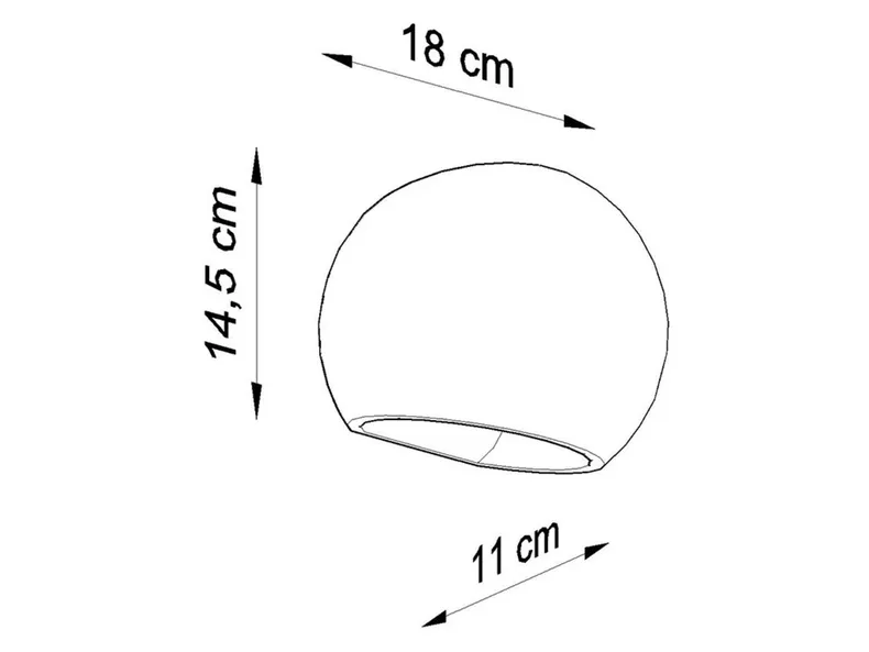 BRW Настінний світильник Globe керамічний білий 084539 фото №5