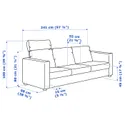 IKEA VIMLE ВІМЛЕ, 3-місний диван, з підголовником/Гранн/Бомстад чорний 993.062.52 фото thumb №8