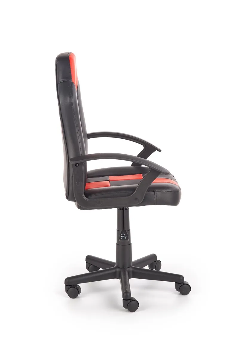 Кресло компьютерное офисное вращающееся HALMAR STORM черный/красный, экокожа фото №4