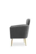 Мягкое кресло HALMAR MELISA, серый/золото фото thumb №4