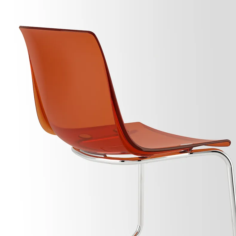 IKEA TOBIAS ТОБІАС, стілець, коричнево-червоний / хромований 905.325.89 фото №5