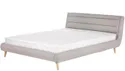 Двоспальне ліжко HALMAR ELANDA 140x200 см світлий сірий фото thumb №1