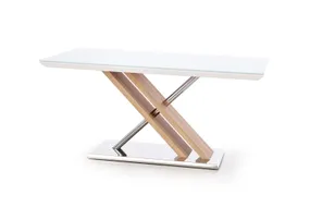 Кухонный стол HALMAR NEXUS 160х90 см экстра белый / дуб сонома фото