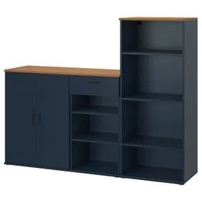 IKEA SKRUVBY СКРУВБЮ, шафа, чорно-синій, 180x140 см 895.613.37 фото