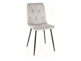 Кухонный стул SIGNAL TOM Velvet, Bluvel 03 - светло-серый фото