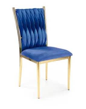 Кухонний стілець HALMAR K436 темно-синій/золотий фото