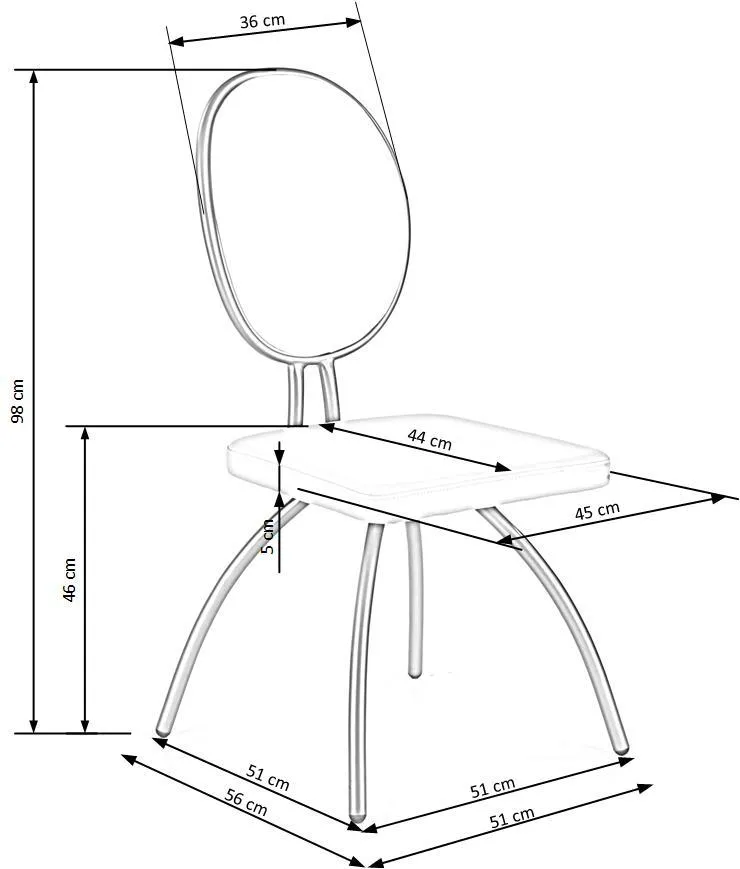 Кухонний стілець HALMAR K298 світло-сірий/графіт фото №10