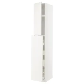 IKEA METOD МЕТОД / MAXIMERA МАКСИМЕРА, высокий шкаф / выдвижн секция / 1дв / 4ящ, белый / белый, 40x60x240 см 994.695.93 фото