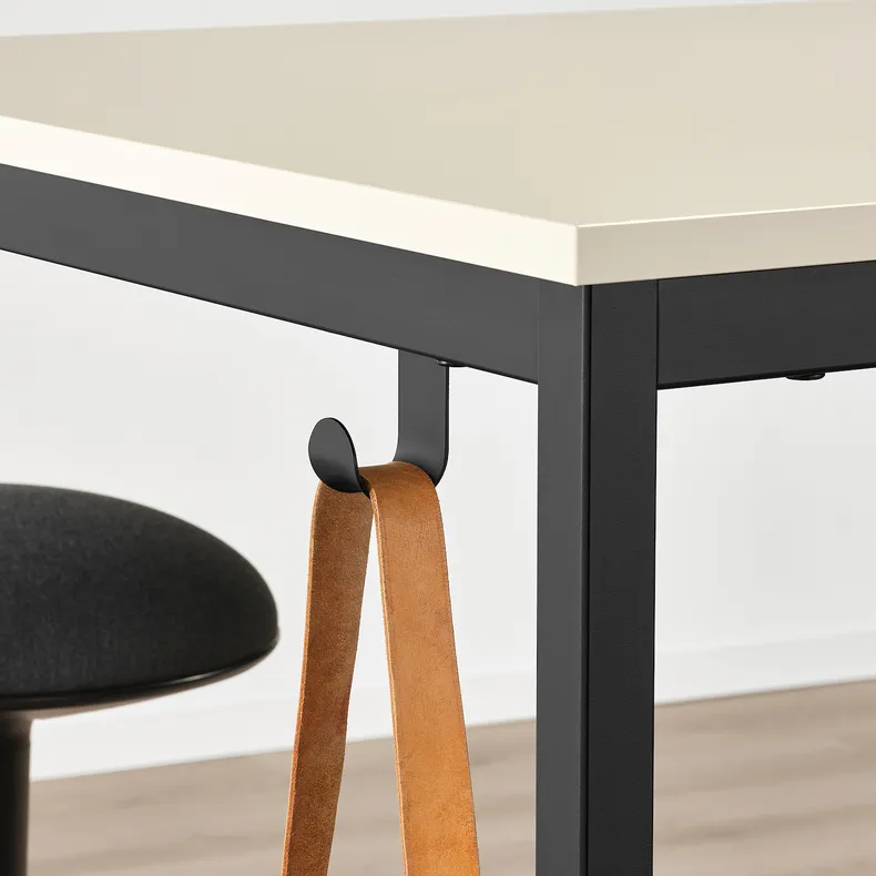 IKEA TROTTEN ТРОТТЕН, стіл, бежевий / антрацит, 80x80 см 094.296.10 фото №4