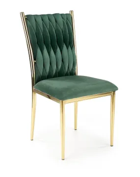 Кухонний стілець HALMAR K436 темно-зелений/золотий фото