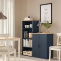 IKEA SKRUVBY СКРУВБЮ, шафа, чорно-синій, 130x140 см 494.946.46 фото thumb №3