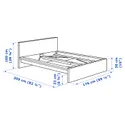 IKEA MALM МАЛЬМ, каркас кровати, дубовый шпон, беленый / Лурой, 160x200 см 590.273.90 фото thumb №10