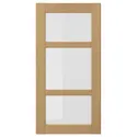 IKEA FORSBACKA ФОРСБАККА, скляні дверцята, дуб, 40x80 см 905.652.59 фото thumb №1