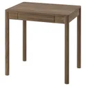 IKEA TONSTAD ТОНСТАД, письмовий стіл, шпон з мореного дуба коричневого кольору, 75x60 см 105.382.03 фото thumb №1