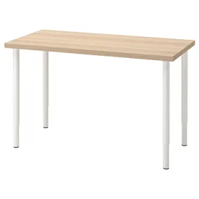 IKEA LAGKAPTEN ЛАГКАПТЕН / OLOV ОЛОВ, письменный стол, дуб, окрашенный в белый цвет, 120x60 см 794.168.93 фото