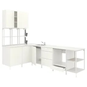 IKEA ENHET ЕНХЕТ, кутова кухня, білий 093.378.37 фото