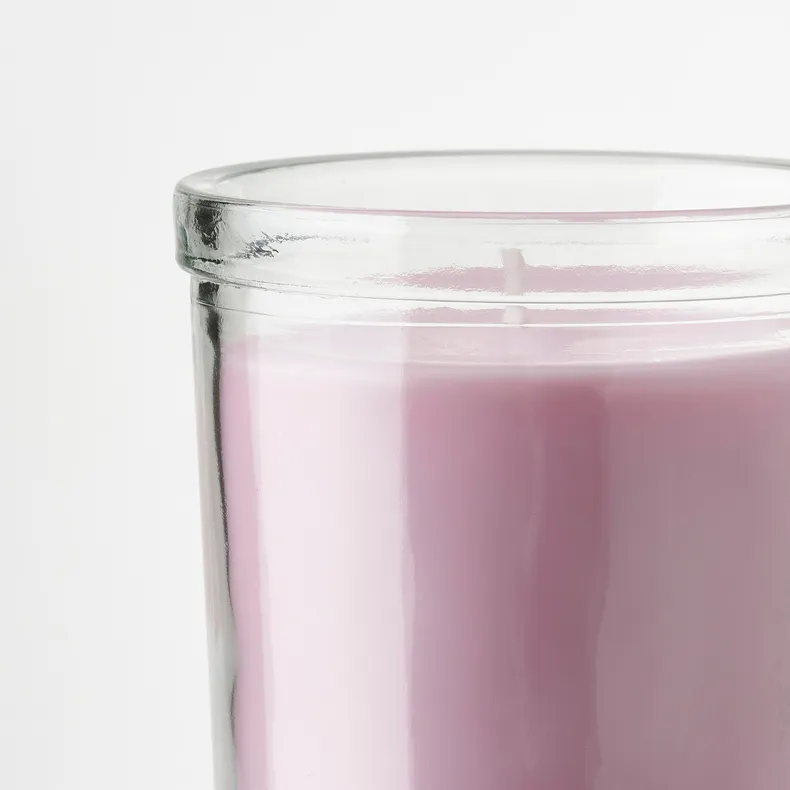 IKEA LUGNARE ЛУГНАРЕ, ароматизована свічка у склянці, жасмин / рожевий, 40 Години 305.023.83 фото №7