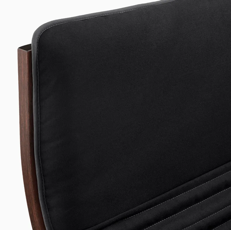 IKEA POÄNG ПОЕНГ, крісло, коричневий / КНІСА чорний 592.408.33 фото №4