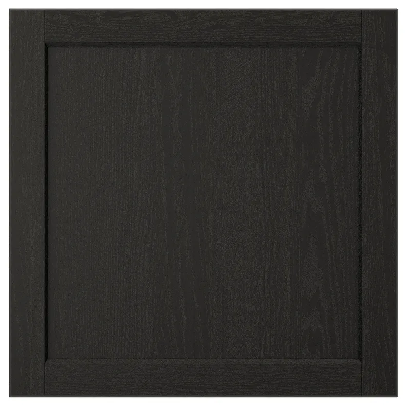 IKEA LERHYTTAN ЛЕРХЮТТАН, дверь, чёрный цвет, 60x60 см 603.560.64 фото №1