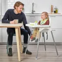 IKEA ANTILOP АНТИЛОП, высокий стульчик со столешн, белый/серебристый 290.672.93 фото thumb №2