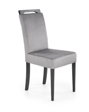 Кухонный стул HALMAR CLARION 2 черный/серый фото