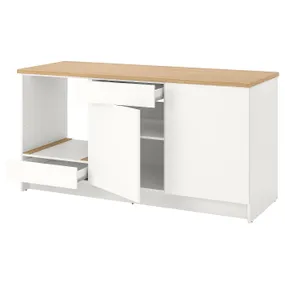 IKEA KNOXHULT КНОКСХУЛЬТ, напольный шкаф с дверцами и ящиком, белый, 180 см 703.267.88 фото