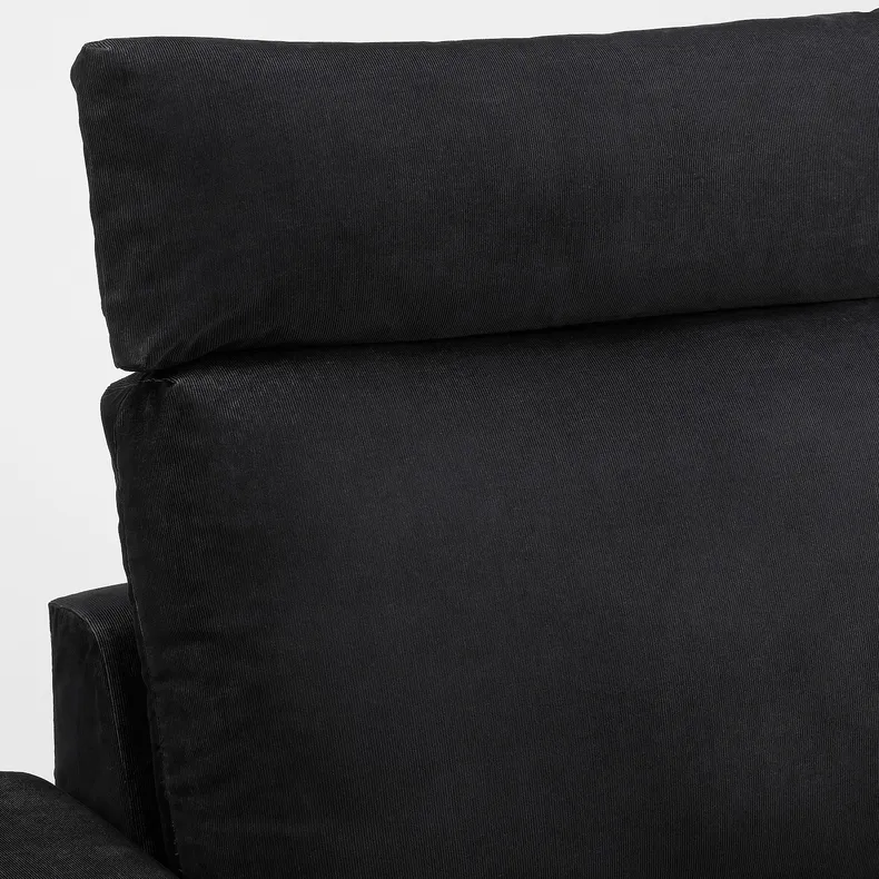 IKEA VIMLE ВИМЛЕ, 3-местный диван с козеткой, с подголовником с широкими подлокотниками / Саксемара черный синий 194.017.62 фото №6