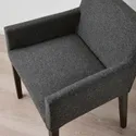 IKEA MÅRENÄS МОРЕНЕС, стілець із підлокітниками, чорний/ГУННАРЕД темно-сірий 995.143.88 фото thumb №8