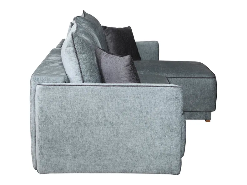 BRW Диван-ліжко розкладний кутовий BRW OSO з ящиками для зберігання, тканина: сірий NA-OSO-PRAWY-G1_BB6899 фото №3