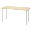IKEA MITTCIRKEL МИТТЦИРКЕЛЬ / OLOV ОЛОВ, письменный стол, яркий сосновый / белый эффект, 140x60 см 995.087.64 фото thumb №1