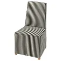 IKEA BERGMUND БЕРГМУНД, чохол для стільця, довгий, чорний/білий 205.857.98 фото thumb №2