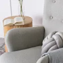 Крісло м'яке MEBEL ELITE SANTOS 2 тканина: світло-сірий фото thumb №4