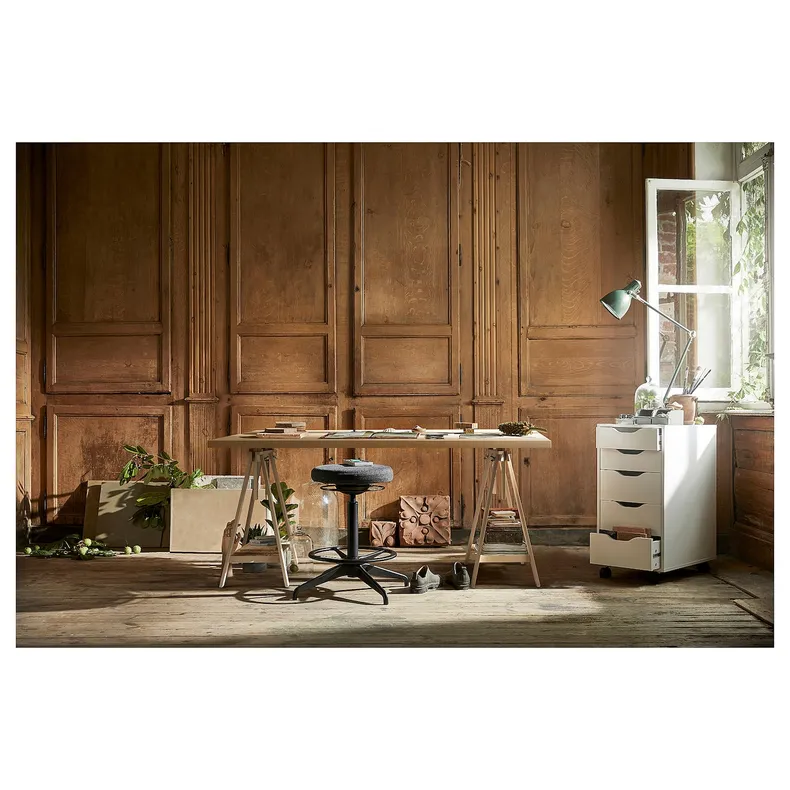 IKEA MÅLSKYTT МОЛСКЮТТ / MITTBACK МИТТБАКК, письменный стол, береза, 140x60 см 494.177.90 фото №4