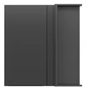 BRW Sole L6 правый угловой кухонный шкаф черный матовый 90x95 см, черный/черный матовый FM_GNW_90/95/40_P/B-CA/CAM фото thumb №1