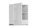 BRW Верхний кухонный шкаф Sole 60 см с вытяжкой слева белый глянец, альпийский белый/глянцевый белый FH_GOO_60/68_L_FL_BRW-BAL/BIP/IX фото thumb №3