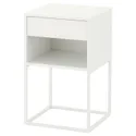 IKEA VIKHAMMER ВІКХАММЕР, приліжковий столик, білий, 40x39 см 003.817.64 фото thumb №1