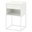 IKEA VIKHAMMER ВИКХАММЕР, тумба прикроватная, белый, 40x39 см 003.817.64 фото thumb №1