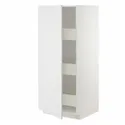 IKEA METOD МЕТОД / MAXIMERA МАКСИМЕРА, высокий шкаф с ящиками, белый / Стенсунд белый, 60x60x140 см 094.093.44 фото thumb №1