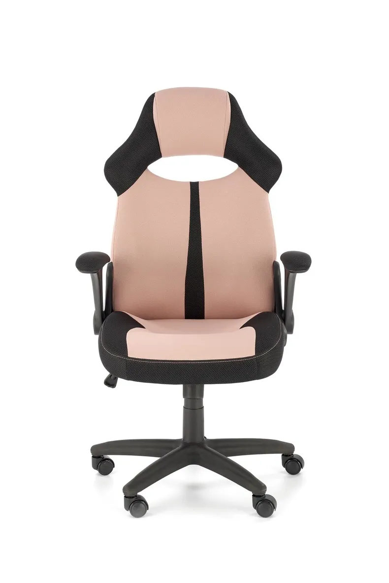 Кресло компьютерное, офисное BLOOM розовое / черное фото №5
