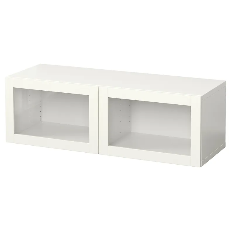IKEA BESTÅ БЕСТО, настінна комбінація шаф, білий / СІНДВІК білий, 120x42x38 см 094.398.45 фото №1