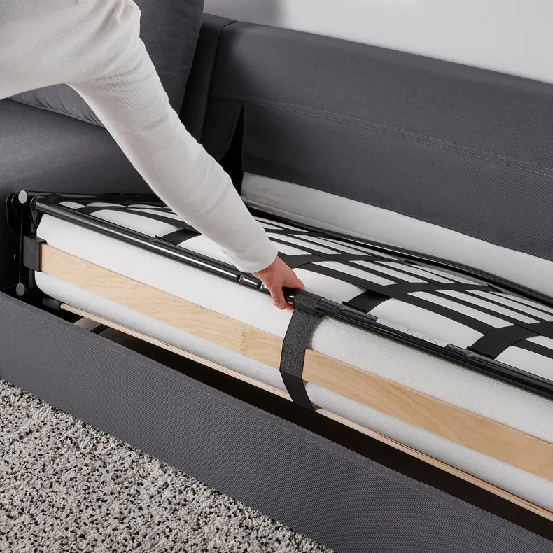 IKEA VIMLE ВІМЛЕ, 3-місний диван-ліжко, з широкими підлокітниками / ХАЛЛАРП сірий 195.370.96 фото №6
