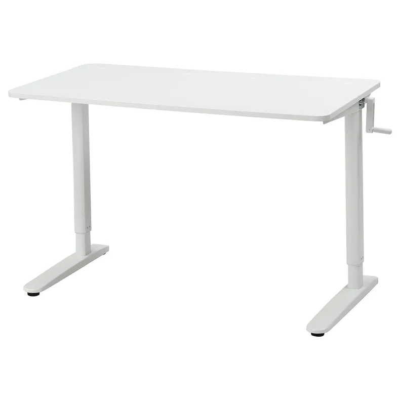 IKEA RELATERA РЕЛАТЕРА, стіл регульований, білий, 117x60 см 995.528.65 фото №1