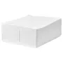 IKEA SKUBB СКУББ, коробка для зберігання, білий, 44x55x19 см 302.903.62 фото