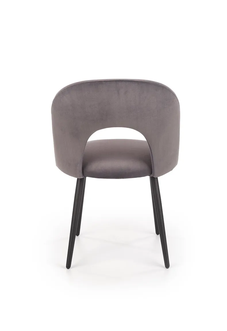 Кухонний стілець HALMAR K384 сірий/чорний (1шт=4шт) фото №3