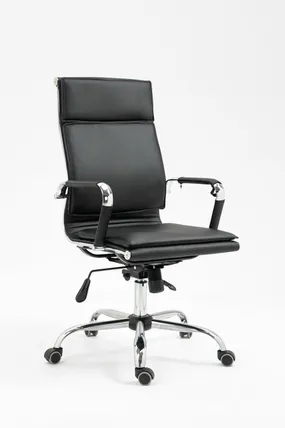 Крісло комп'ютерне офісне обертове HALMAR MANTUS чорний фото